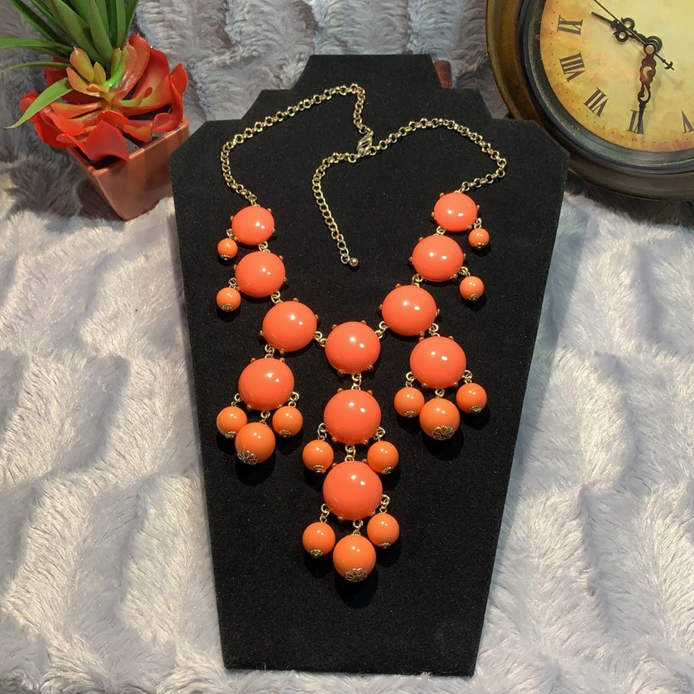 Summer Orange Statement Necklace - image 3